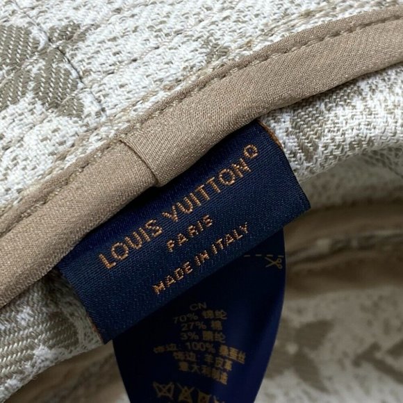 Authentic LOUIS VUITTON M7058S Bucket Hat-Monogram Jacquard Denim hat main image 10